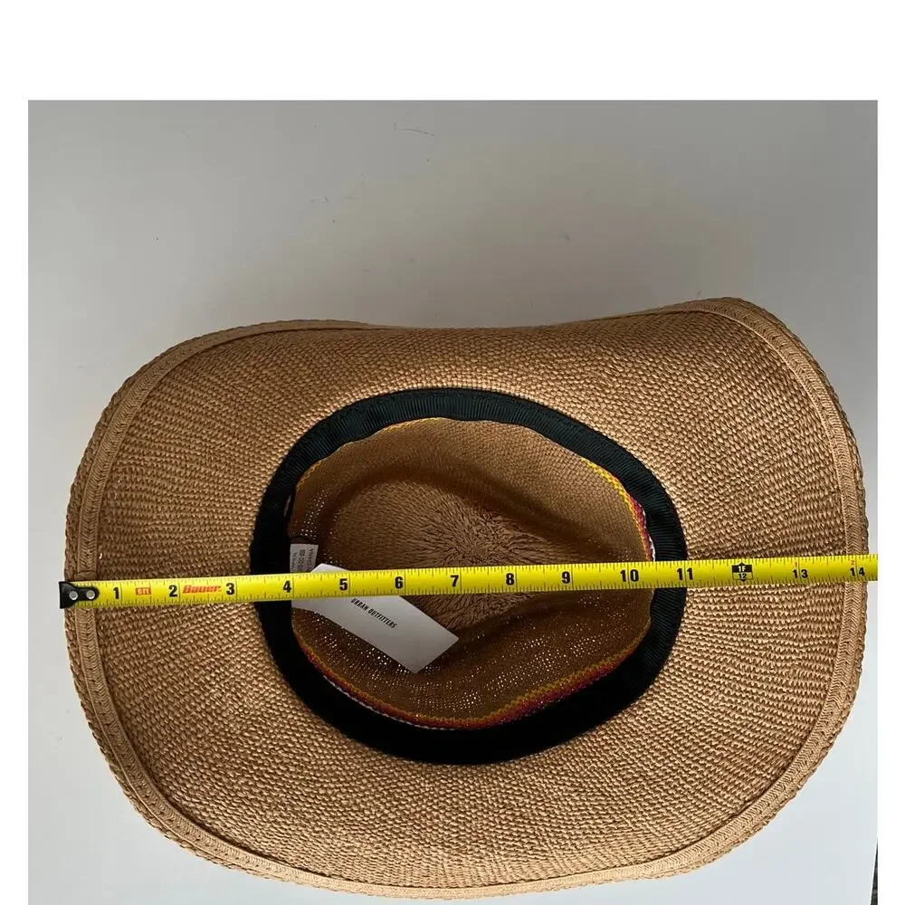 Urban Outfitters New With Tags Paper Straw Neutral Hat Boho Hip Cowboy